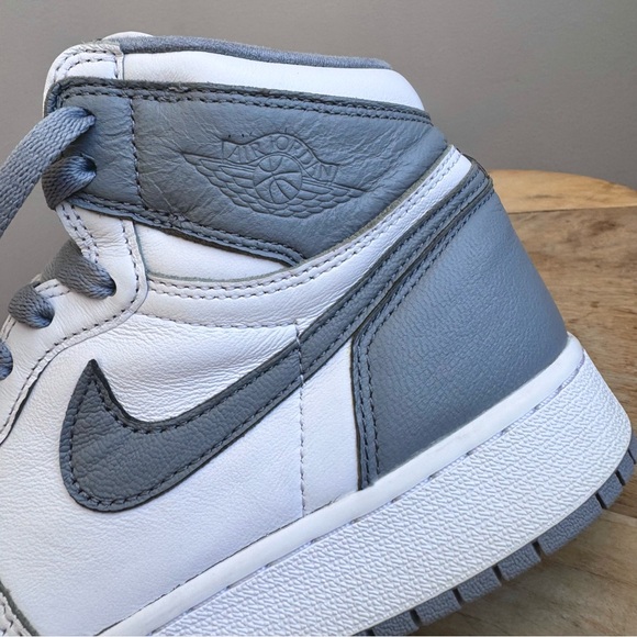 Air Jordan 1 retro high OG Big Kid 6.5 Stealth Gray White Leather Basketball - Picture 7 of 12